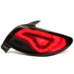 چراغ خطر206طرحyfجفت رنگ تمام قرمز داخل مشکی قرمز دودی ان جی کو